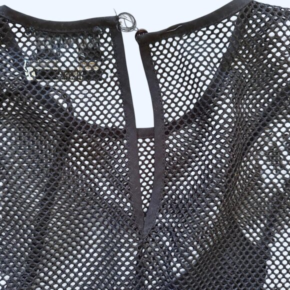 Black Mesh Baby Doll Dress - Picture 4 of 8